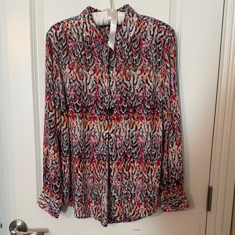 Liverpool Colorful Abstract Button Down Shirt